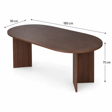 Dano Spisebord 180 cm Ovalt - Valnøtt - Møbler - Bord - Spisebord & kjøkkenbord