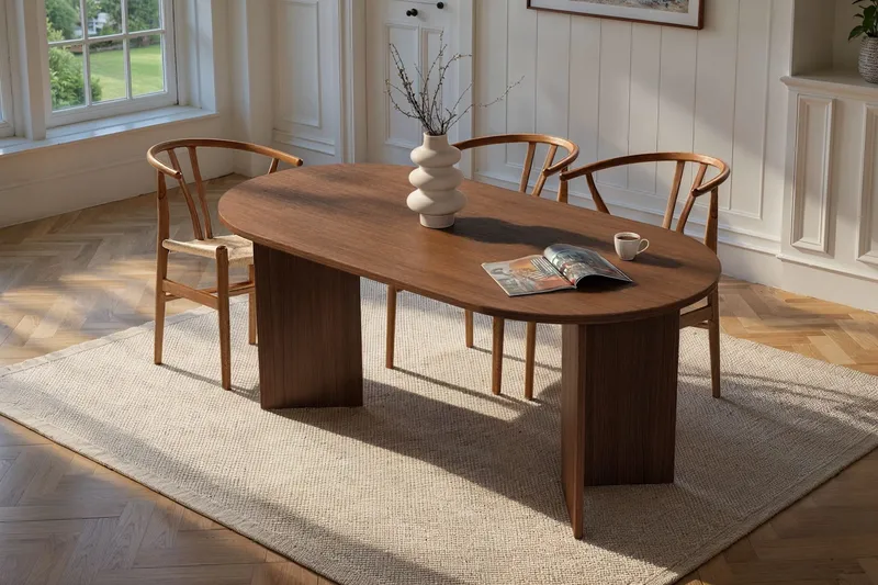 Dano Spisebord 180 cm Ovalt - Valnøtt - Møbler - Bord - Spisebord & kjøkkenbord