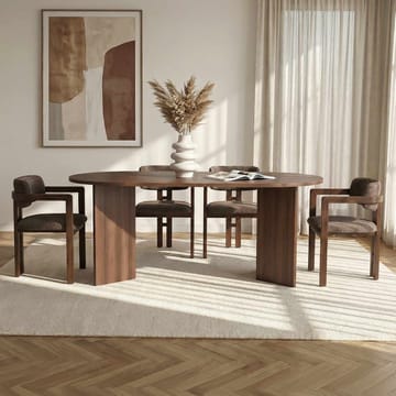 Dano Spisebord- og stolsett 180x75x90 cm 5 deler - Milano valnøtt, mørk valnøtt, brun - Møbler - Bord - Spisegruppe
