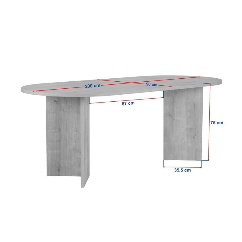 Dano Spisebord Oval 200 cm - Brun - Møbler - Bord - Spisebord & kjøkkenbord