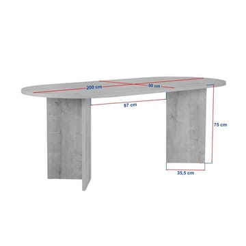 Dano Spisebord Oval 200 cm - Natur - Møbler - Bord - Spisebord & kjøkkenbord