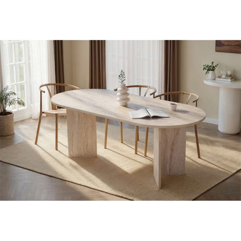 Dano Spisebord Oval 200 cm - Taupe - Møbler - Bord - Spisebord & kjøkkenbord