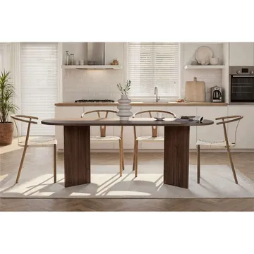 Dano Spisebord Oval 200 cm - Valnøtt - Møbler - Bord - Spisebord & kjøkkenbord