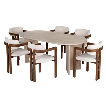 Dano Spisegruppe 180 cm med 6 stoler - Møbler - Bord - Spisegruppe