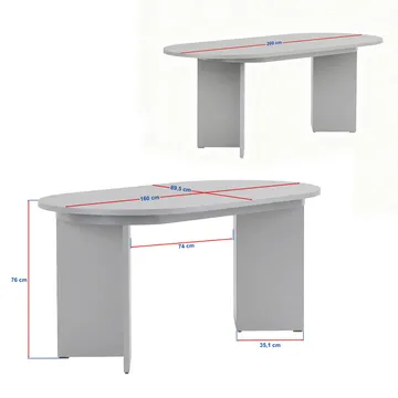 Dano uttrekkbart spisebord 160-200 cm med 6 Lucy spisestoler - Valnøtt - Møbler - Bord - Spisegruppe