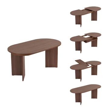 Dano Uttrekkbart spisebord 160 cm - Valnøtt - Møbler - Bord - Spisebord & kjøkkenbord