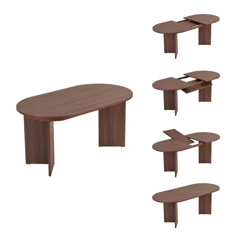 Dano Uttrekkbart spisebord 160 cm - Valnøtt - Møbler - Bord - Spisebord & kjøkkenbord