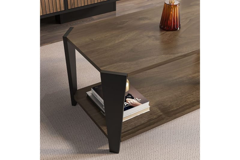 Dargaville Stuebord 91 cm - Valnøtt/Sort - Møbler - Bord - Sofabord & salongbord