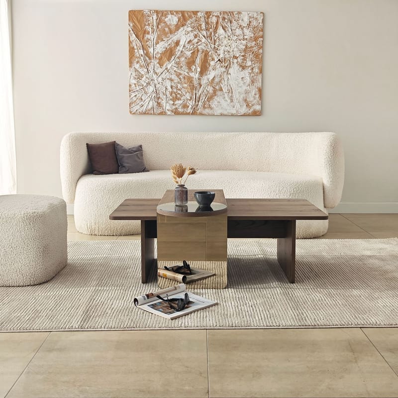 Dasina sofabord 105 cm - Bronzie og Valnøtt - Møbler - Bord - Sofabord & salongbord