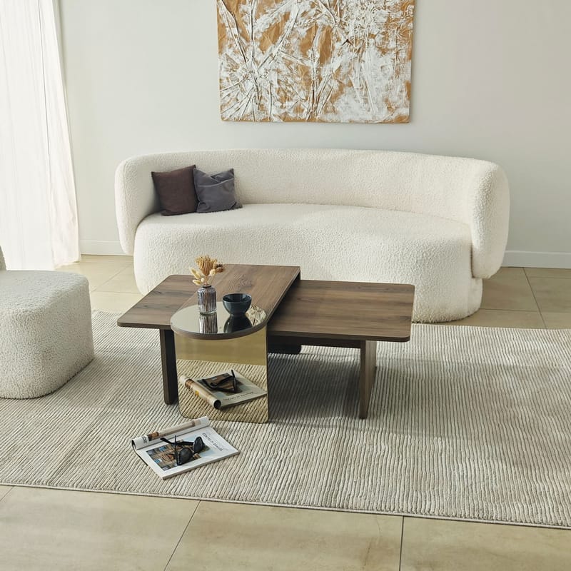 Dasina sofabord 105 cm - Bronzie og Valnøtt - Møbler - Bord - Sofabord & salongbord