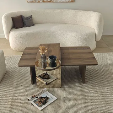 Dasina sofabord 105 cm - Bronzie og Valnøtt - Møbler - Bord - Sofabord & salongbord