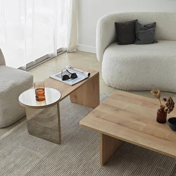Dasina sofabord 105 cm - Bronzie/Sapphire Oak - Møbler - Bord - Sofabord & salongbord