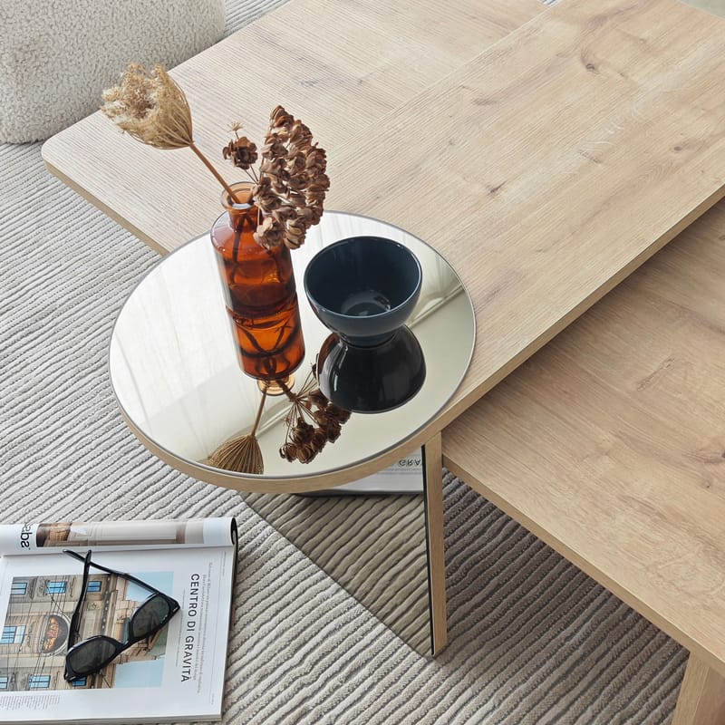 Dasina sofabord 105 cm - Bronzie/Sapphire Oak - Møbler - Bord - Sofabord & salongbord