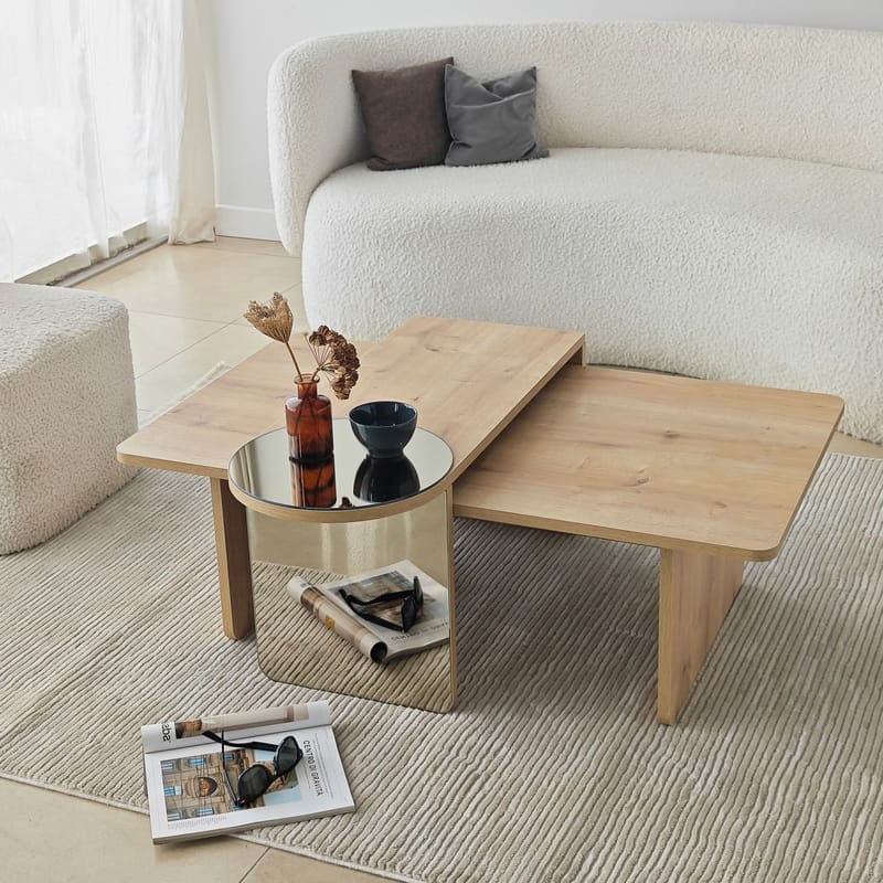 Dasina sofabord 105 cm - Bronzie/Sapphire Oak - Møbler - Bord - Sofabord & salongbord