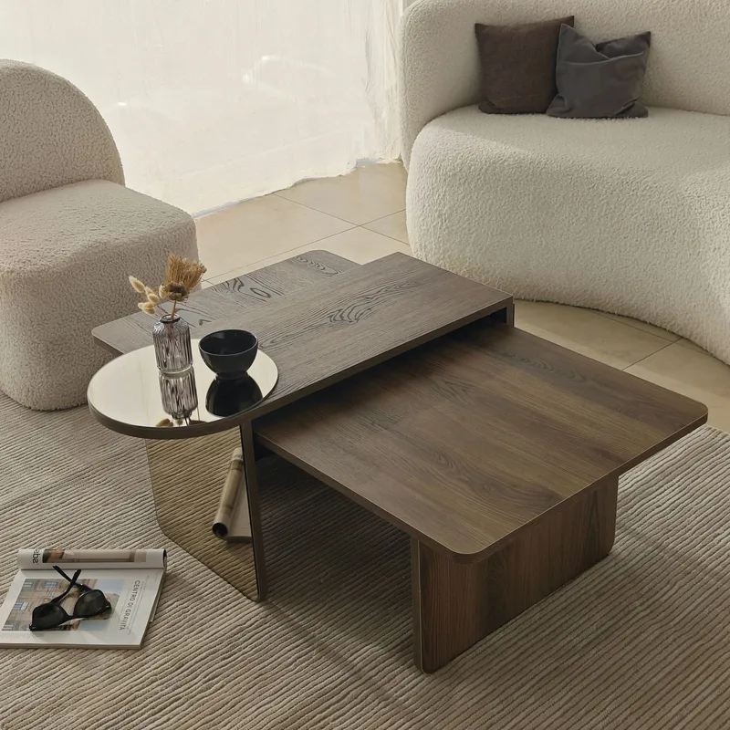 Dasina sofabord 105 cm - Bronzie/Valnøtt - Møbler - Bord - Sofabord & salongbord