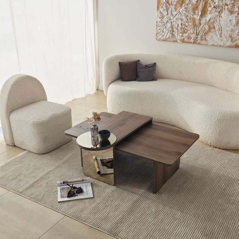Dasina sofabord 105 cm - Bronzie/Valnøtt - Møbler - Bord - Sofabord & salongbord