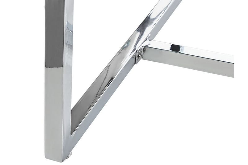 Davson Rektangulært Spisebord 160 cm med Glassplate og Metallutseende - Gjennomsiktig - Møbler - Bord - Spisebord & kjøkkenbord