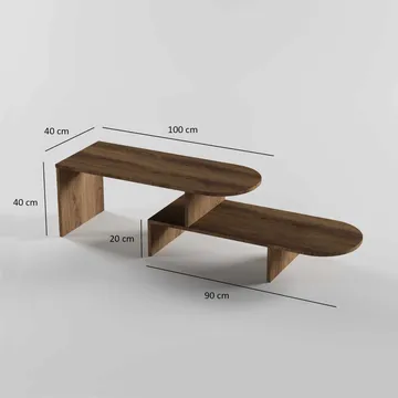 Deliones sofabord 100 cm - Valnøtt - Møbler - Bord - Sofabord & salongbord