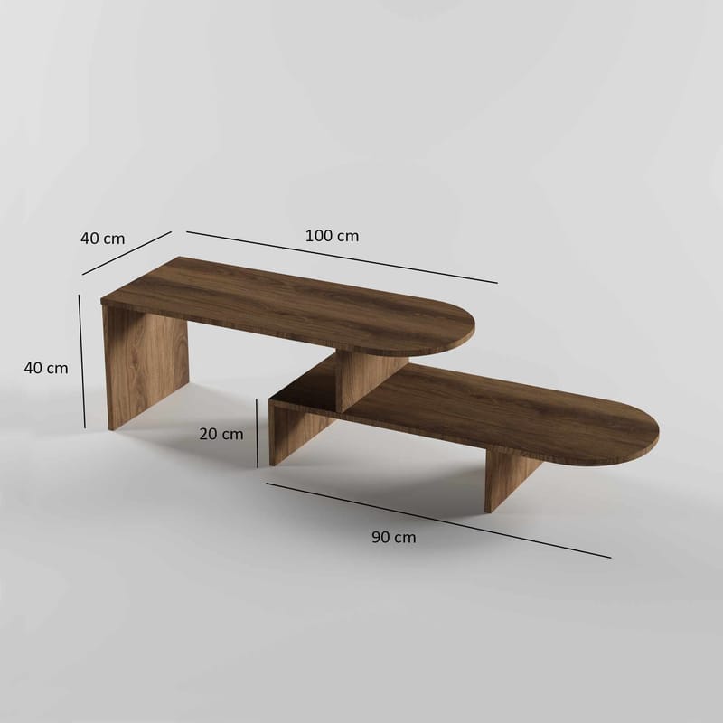 Deliones sofabord 100 cm - Valnøtt - Møbler - Bord - Sofabord & salongbord