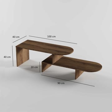 Deliones sofabord 100 cm - Valnøtt - Møbler - Bord - Sofabord & salongbord