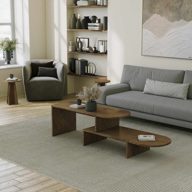 Deliones sofabord 100 cm - Valnøtt - Møbler - Bord - Sofabord & salongbord