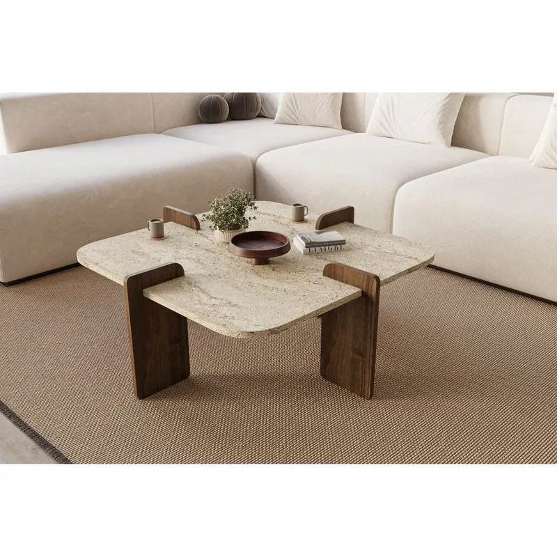 Denros Sofabord 90 cm - Brun/Mørkebrun - Møbler - Bord - Sofabord & salongbord
