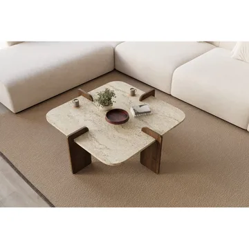 Denros Sofabord 90 cm - Brun/Mørkebrun - Møbler - Bord - Sofabord & salongbord