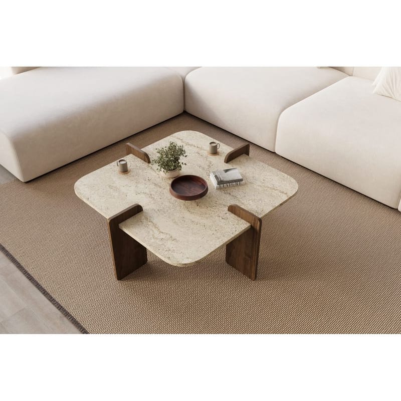 Denros Sofabord 90 cm - Brun/Mørkebrun - Møbler - Bord - Sofabord & salongbord