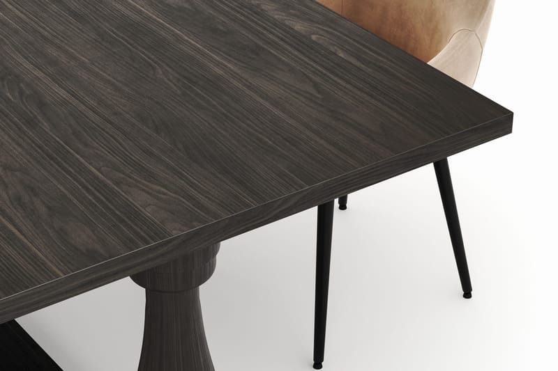Dijon Spisegruppe 200x100cm med 4 Alsarp Spisestoler - Brun - Møbler - Bord - Spisegruppe