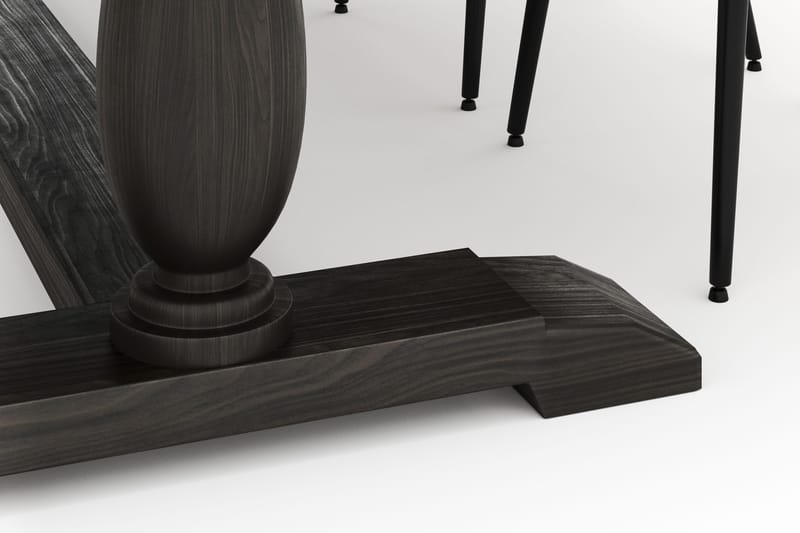 Dijon Spisegruppe 200x100cm med 4 Alsarp Spisestoler - Brun - Møbler - Bord - Spisegruppe