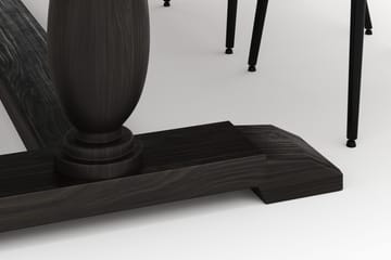 Dijon Spisegruppe 200x100cm med 4 Alsarp Spisestoler - Brun - Møbler - Bord - Spisegruppe