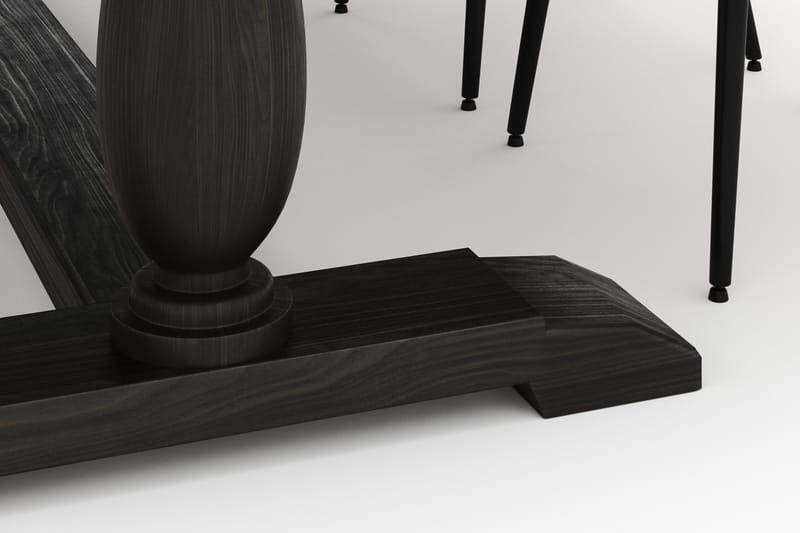 Dijon Spisegruppe 200x100cm med 4 Alsarp Spisestoler - Brun - Møbler - Bord - Spisegruppe