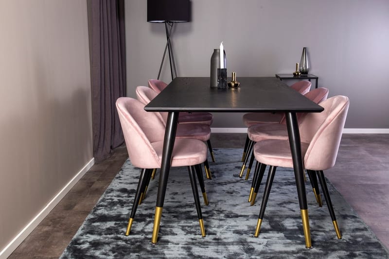 Dipp Spisebord 180 cm med 6 Valeri Spisestoler