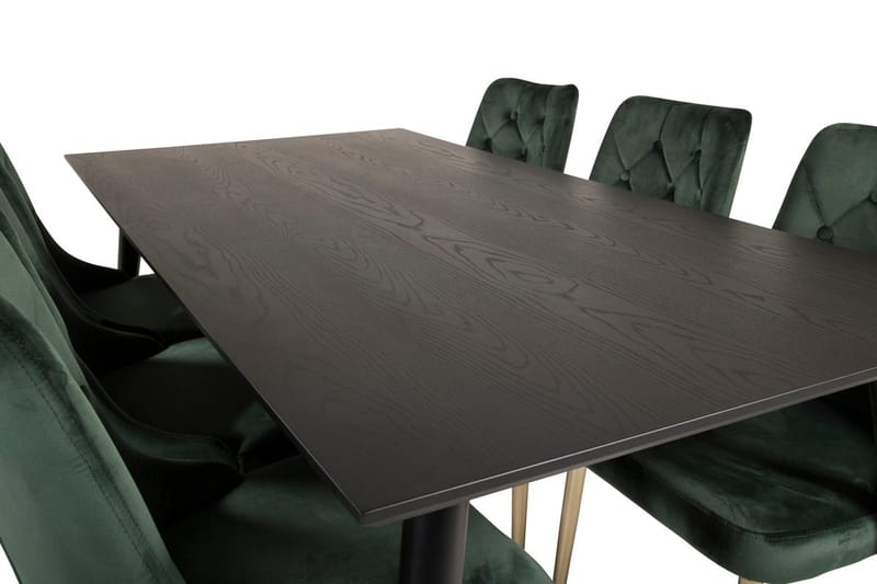 Dipp spisebord 180 cm med 6 Velvet Deluxe fløyelsstoler - Møbler - Bord - Spisegruppe