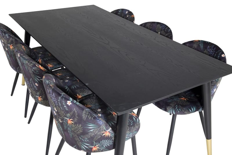 Dipp spisebord 180 cm med 6 Velvet spisestoler - Møbler - Bord - Spisegruppe