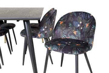Dipp spisebord 180 cm med 6 Velvet spisestoler - Møbler - Bord - Spisegruppe