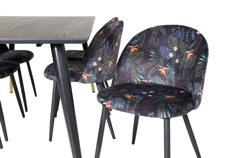 Dipp spisebord 180 cm med 6 Velvet spisestoler - Møbler - Bord - Spisegruppe