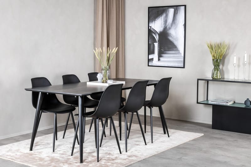 Dipp spisebord 180 cm med 6 Polar spisestoler