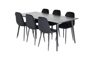 Dipp spisebord 180 cm med 6 Polar spisestoler - Møbler - Bord - Spisegruppe