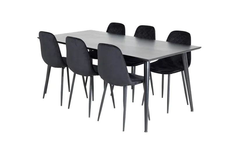 Dipp spisebord 180 cm med 6 Polar spisestoler - Møbler - Bord - Spisegruppe