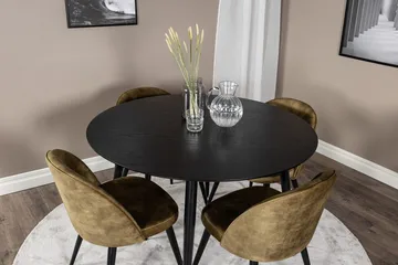 Dipp spisebord med 4 Velvet spisestoler - Møbler - Bord - Spisegruppe