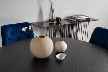 Dipp Spisegruppe 115 cm Rund med 4 Velvet Stoler - Sort - Møbler - Bord - Spisegruppe