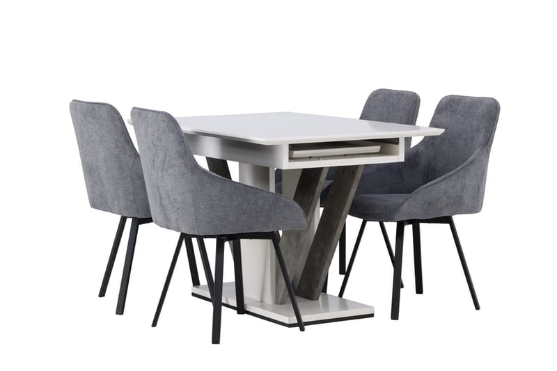 Disa Spisebord 120x80 cm med 4 Rosie Spisestoler - Møbler - Bord - Spisegruppe
