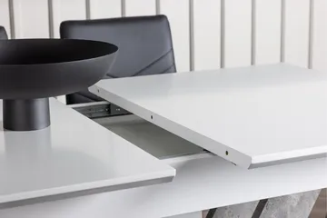 Disa Spisegruppe 120 cm Rektangulær med 4 Lily Stoler - Sort - Møbler - Bord - Spisegruppe