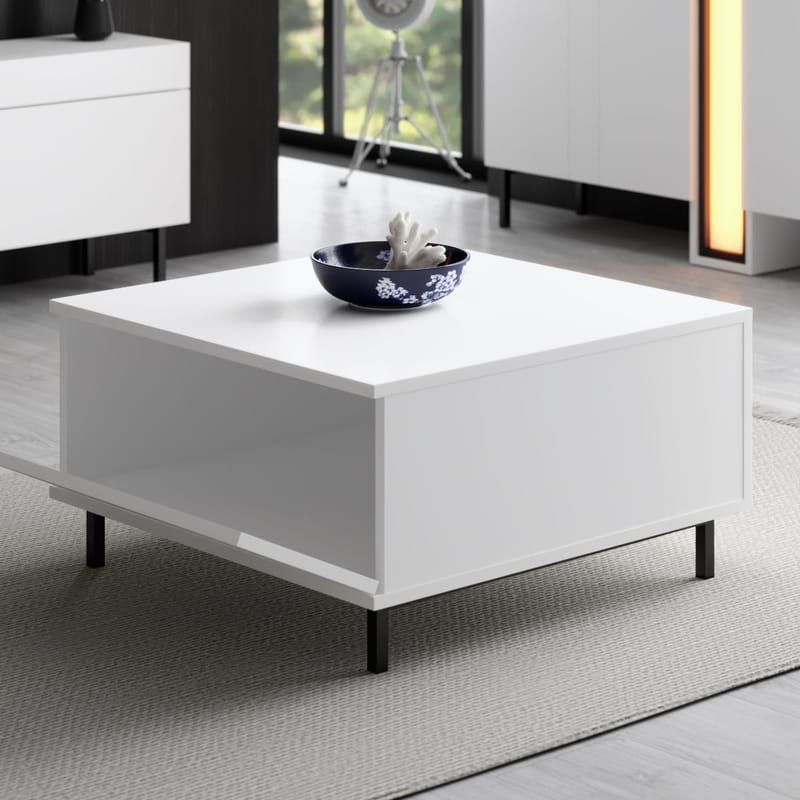 Djarhint Sofabord 75 cm - Hvit - Møbler - Bord - Sofabord & salongbord