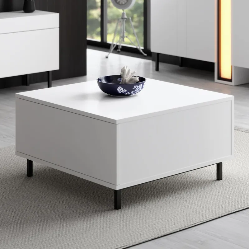 Djarhint Sofabord 75 cm - Hvit - Møbler - Bord - Sofabord & salongbord