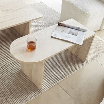 Djarhint Sofabordsett 82 cm - Bronse/travertin - Møbler - Bord - Marmorbord