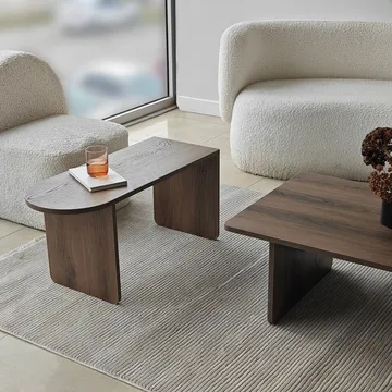 Djarhint Sofabordsett 82 cm - Bronse/valnøtt - Møbler - Bord - Sofabord & salongbord