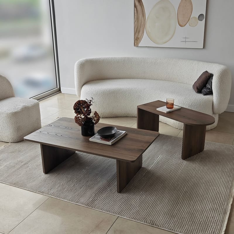Djarhint Sofabordsett 82 cm - Bronse/valnøtt - Møbler - Bord - Sofabord & salongbord
