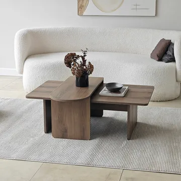 Djarhint Sofabordsett 82 cm - Bronse/valnøtt - Møbler - Bord - Sofabord & salongbord